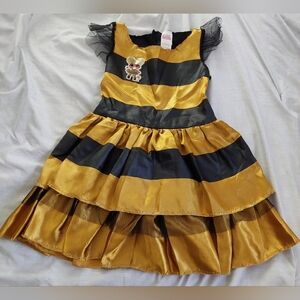Excellent Condition Queen Bee Costume Girls size S 4-6, Black & Gold